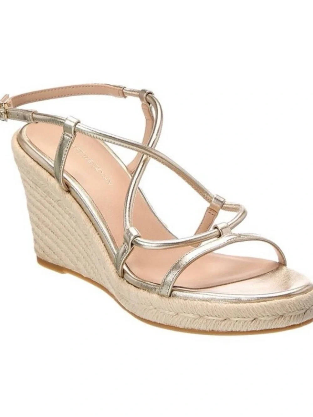 New Stuart Weitzman Nilla Espadrille Platform Wedge Sandal